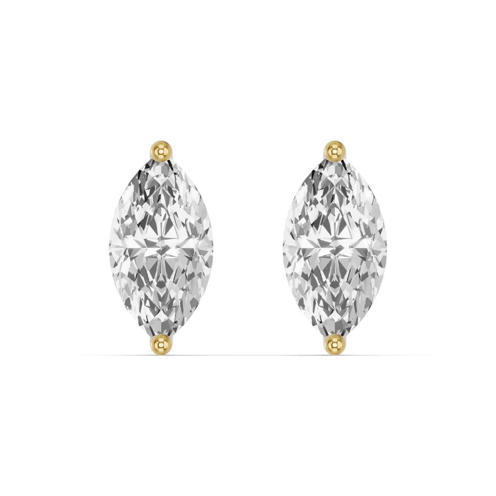 360 degree view of Marquise Lab Diamond Stud Earrings