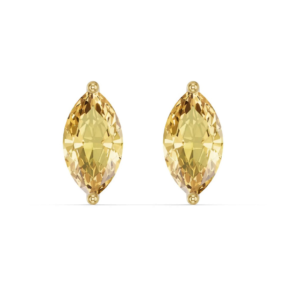 360 degree view of Marquise Citrine Stud Earrings