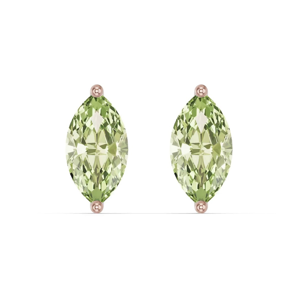 360 degree view of Marquise Peridot Stud Earrings