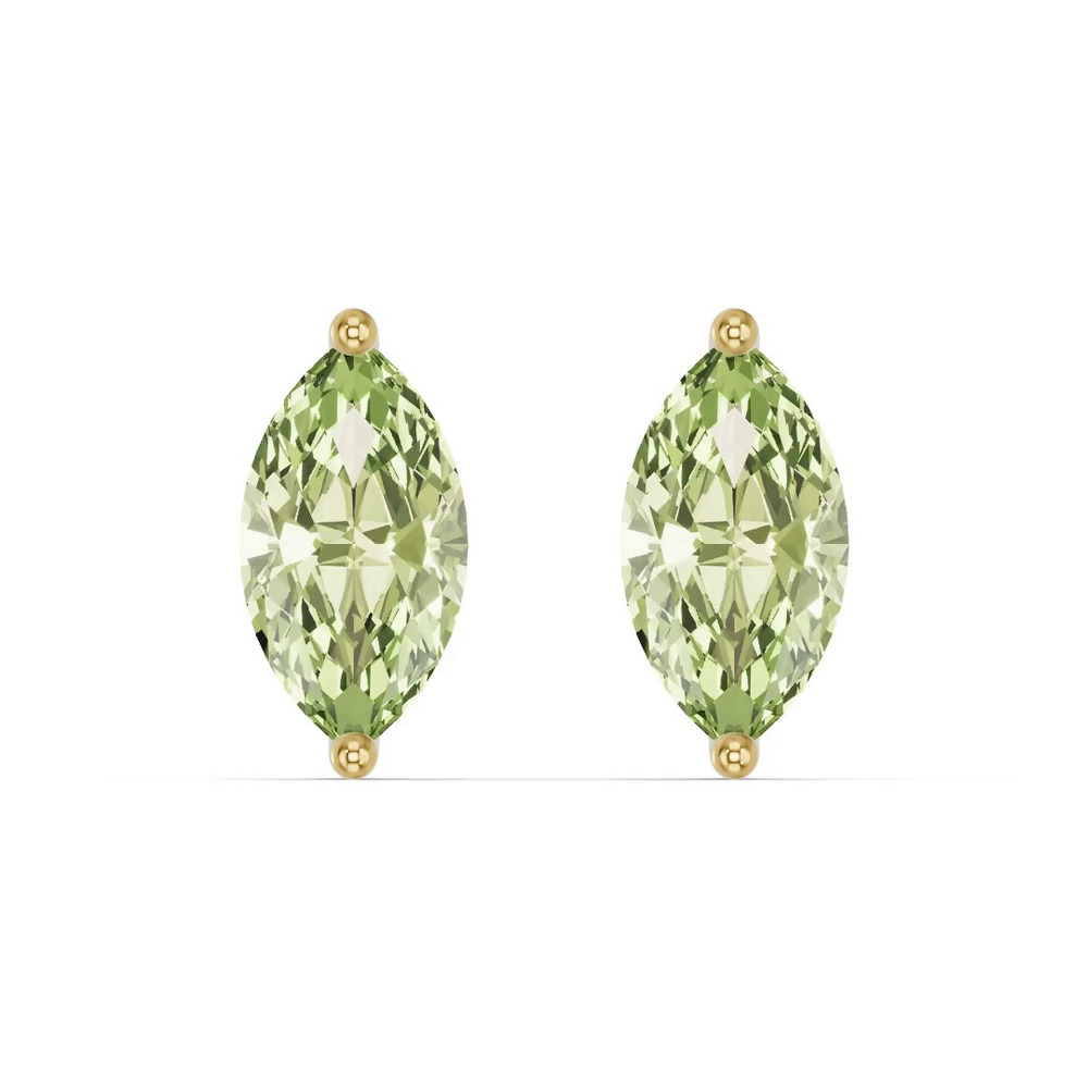360 degree view of Marquise Peridot Stud Earrings