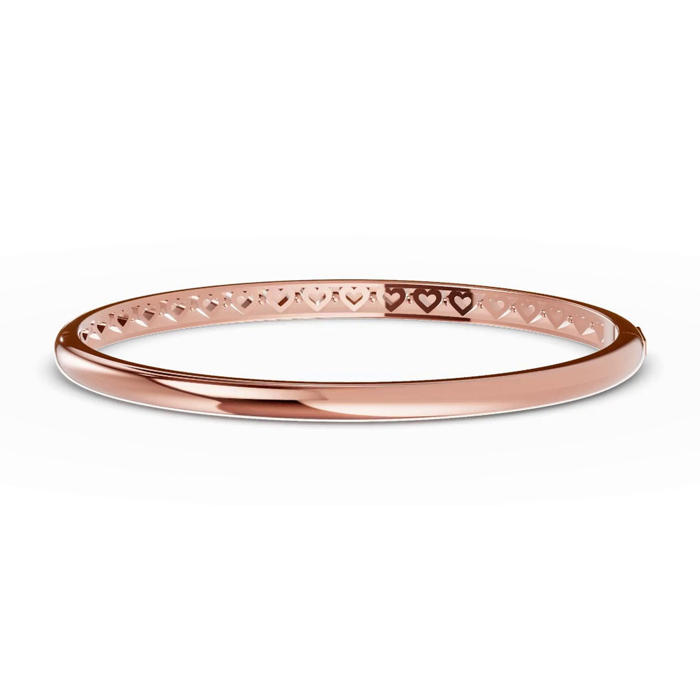 360 degree view of Inner Hearts Cutout Bangle