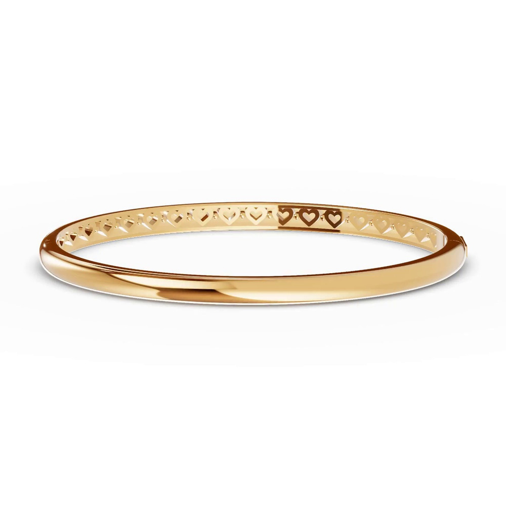 360 degree view of Inner Hearts Cutout Bangle