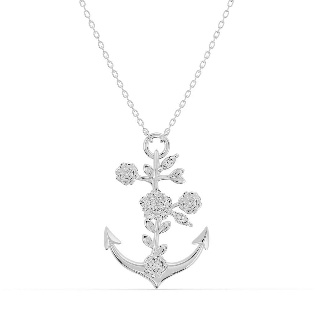 360 degree view of Vine Anchor Lab Diamond Pendant