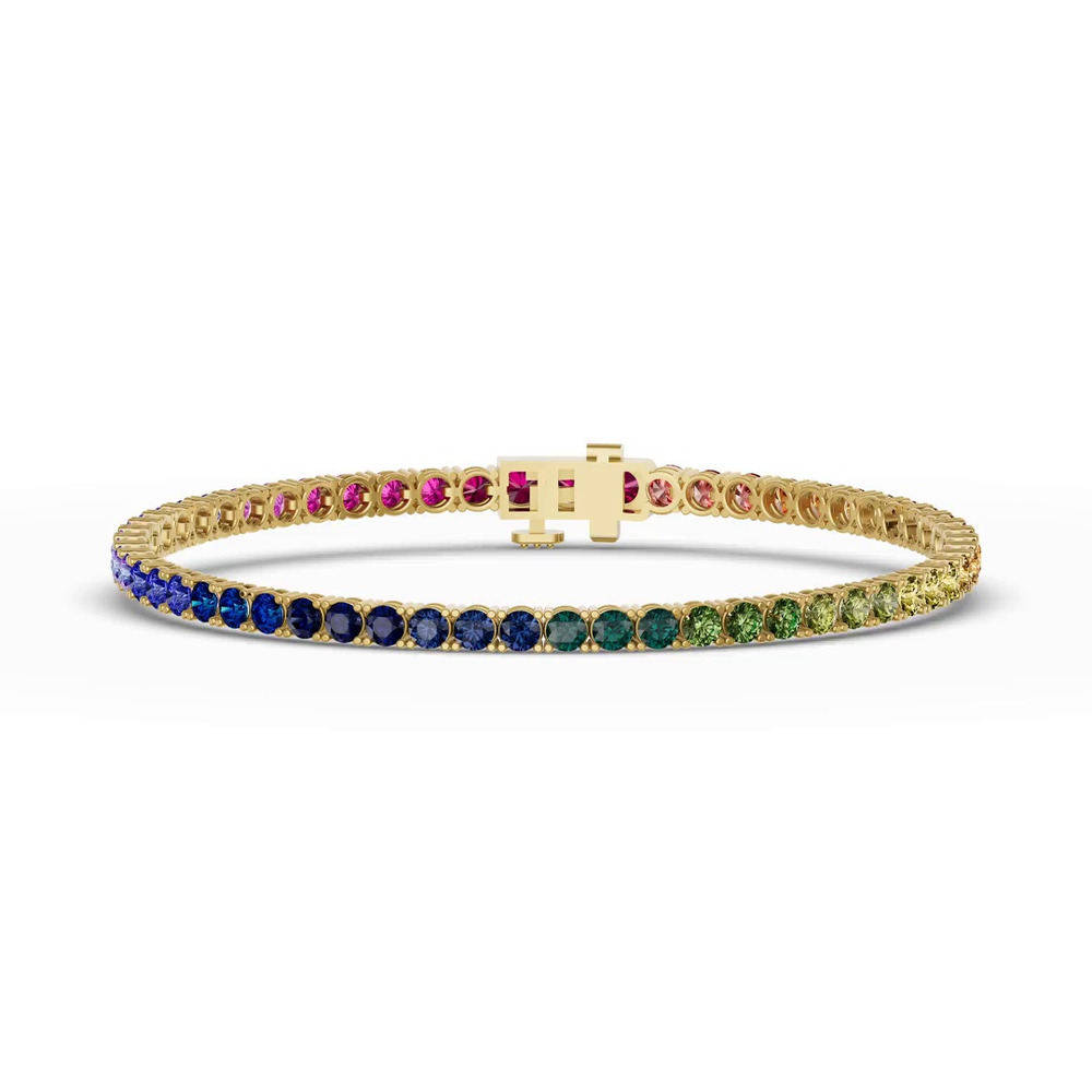 360 degree view of Rainbow Sapphire Tennis Bracelet (9 ct. tw.)