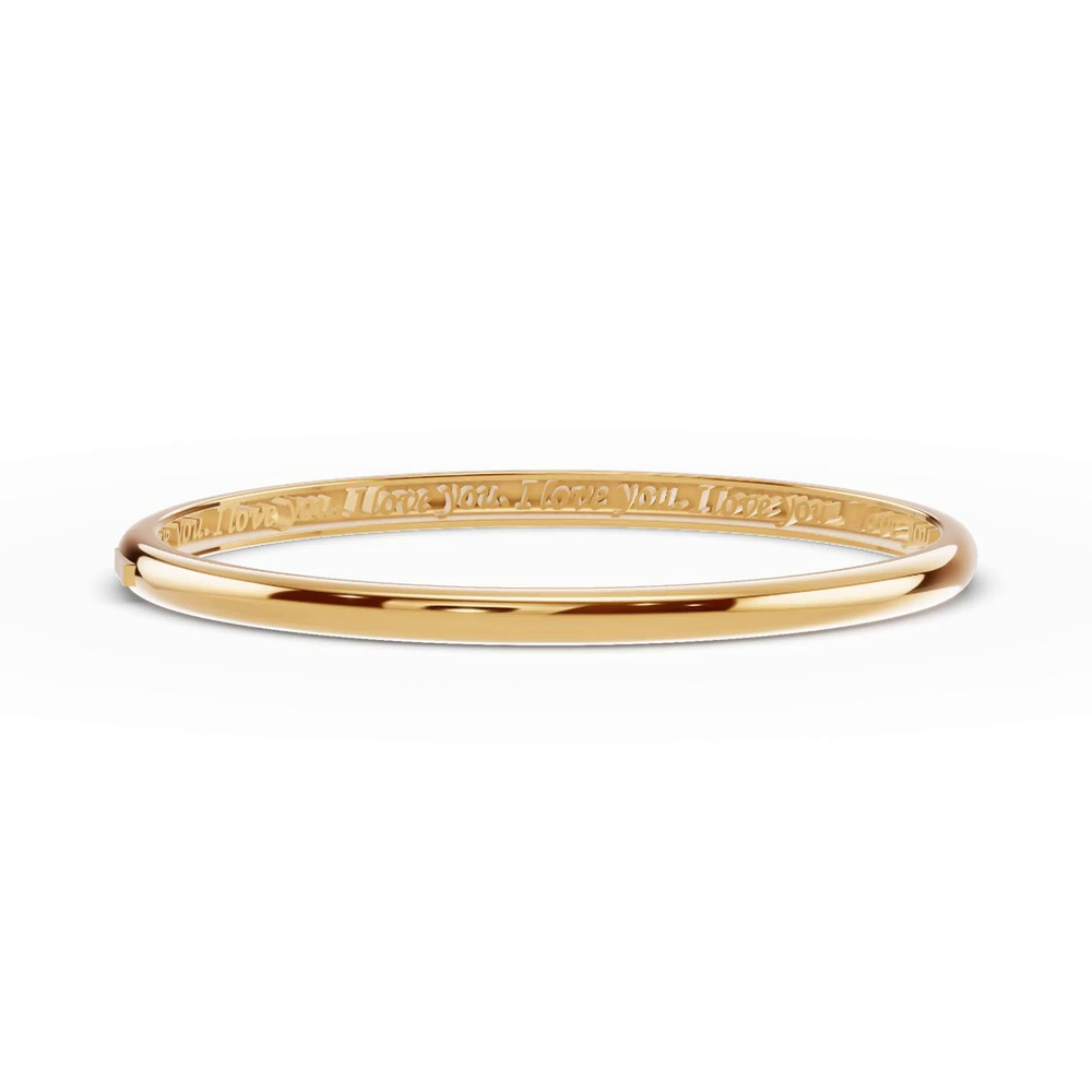 360 degree view of Inner Words “I Love You” Bangle