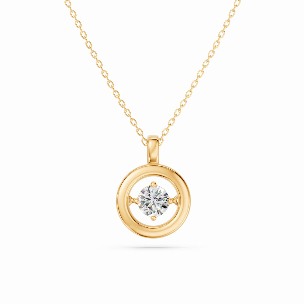 360 degree view of Evermotion Round Lab Diamond Pendant (0.50 ct.)