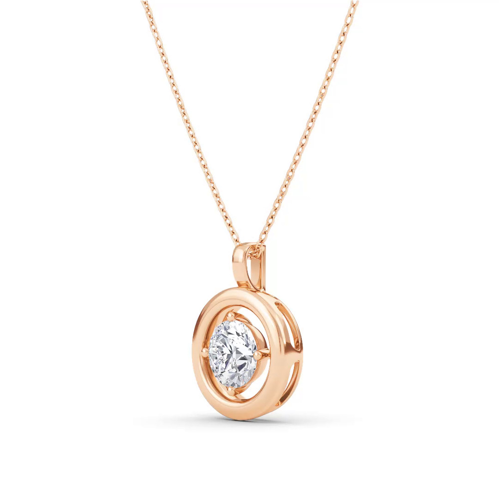 360 degree view of Evermotion Round Lab Diamond Pendant (1.00 ct.)