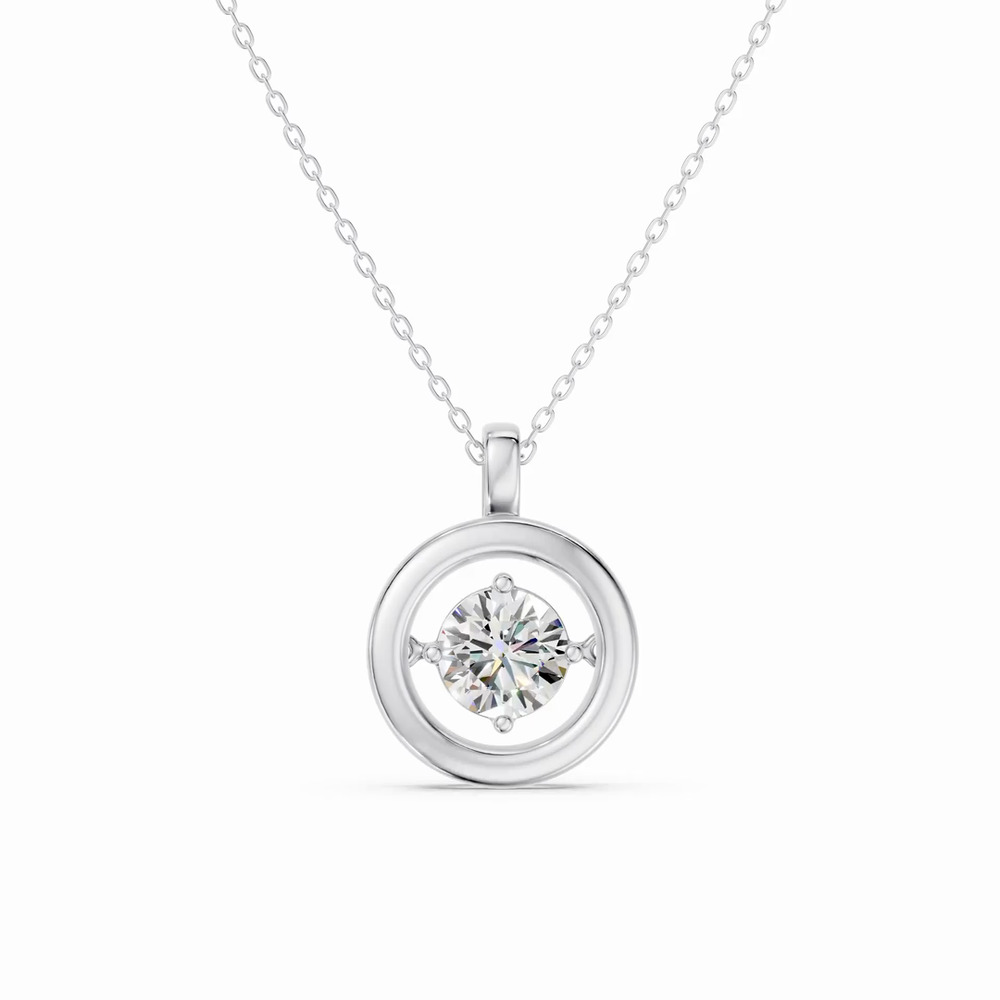 360 degree view of Evermotion Round Lab Diamond Pendant (1.00 ct.)