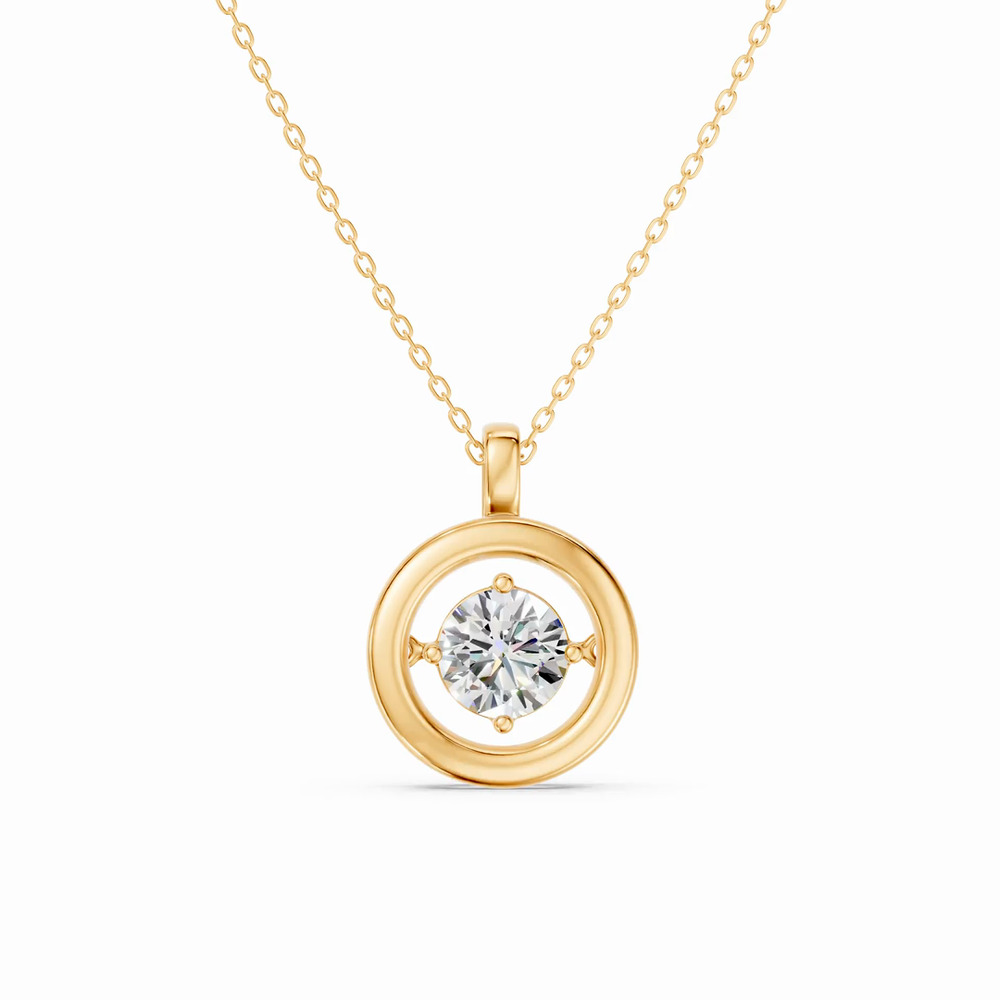360 degree view of Evermotion Round Lab Diamond Pendant (1.00 ct.)