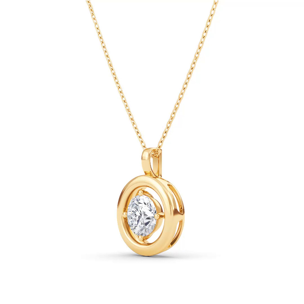 360 degree view of Evermotion Round Lab Diamond Pendant (1.00 ct.)