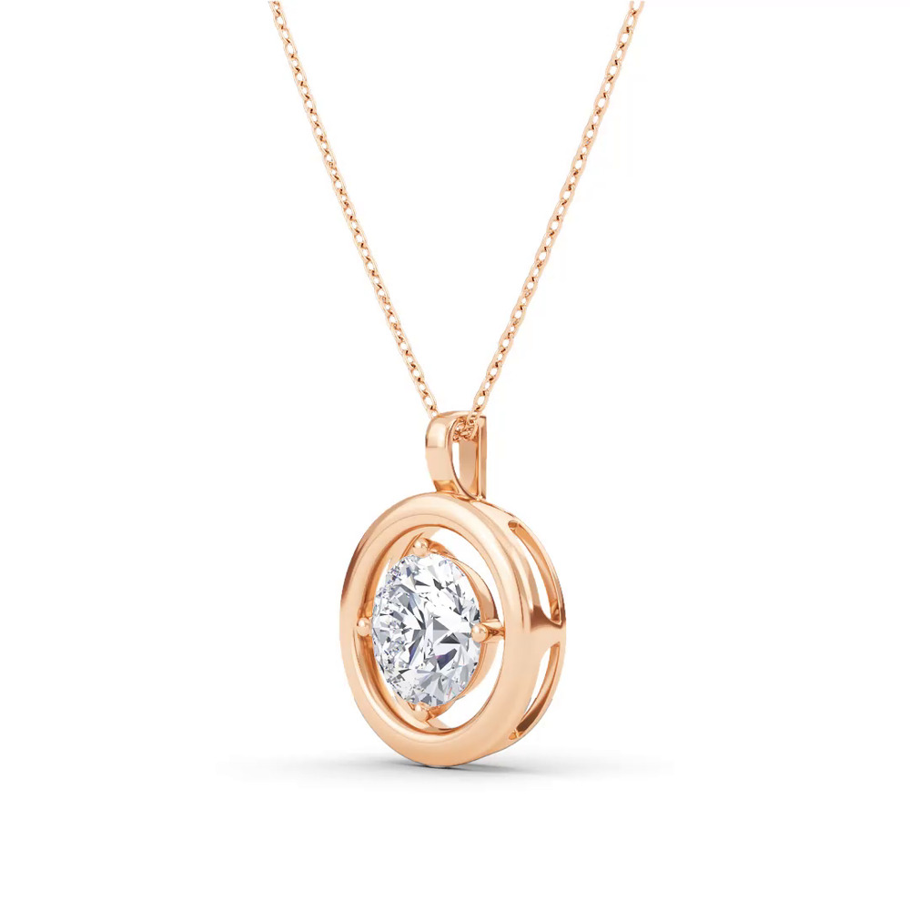 360 degree view of Evermotion Round Lab Diamond Pendant (2.00 ct.)