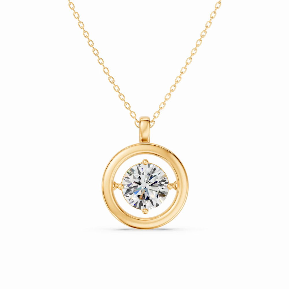 360 degree view of Evermotion Round Lab Diamond Pendant (2.00 ct.)