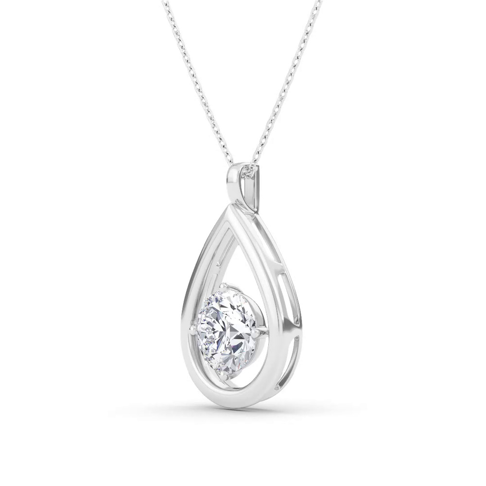 360 degree view of Evermotion Teardrop Lab Diamond Pendant (2.00 ct.)