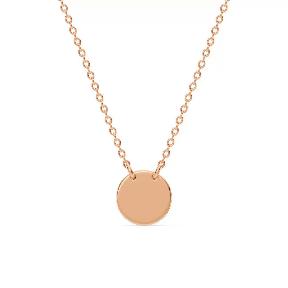 360 degree view of Engravable Disc Necklace