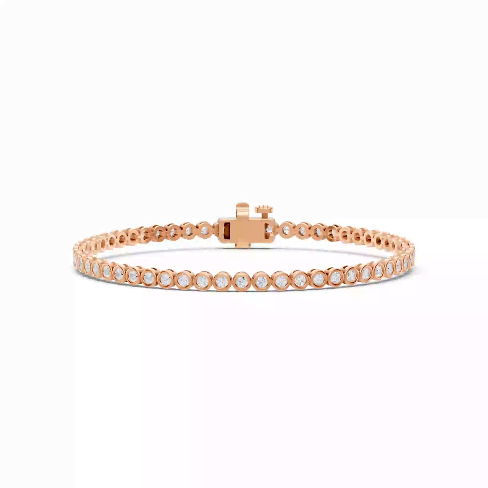 360 degree view of Bezel-Set Lab Diamond Tennis Bracelet (2 ct. tw.)