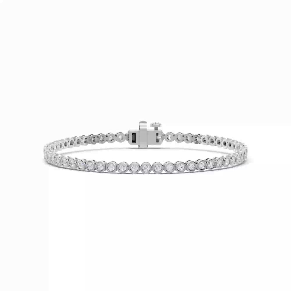 360 degree view of Bezel-Set Lab Diamond Tennis Bracelet (2 ct. tw.)