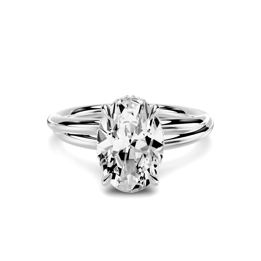 360 degree view of Avalon Double Crossover Hidden Halo 2.00 ct. Oval Lab Engagement Ring