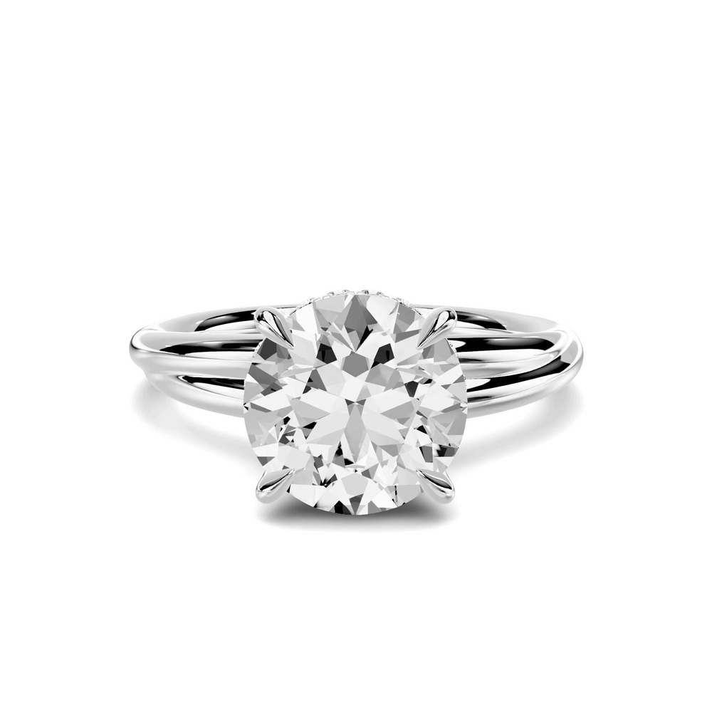 360 degree view of Avalon Double Crossover Hidden Halo 2.00 ct. Round Lab Engagement Ring