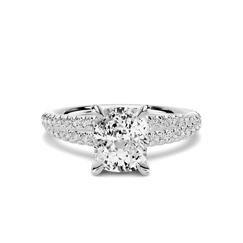 360 degree view of Avalon Pavé Crossover 1.00 ct. Elongated Cushion Lab Engagement Ring