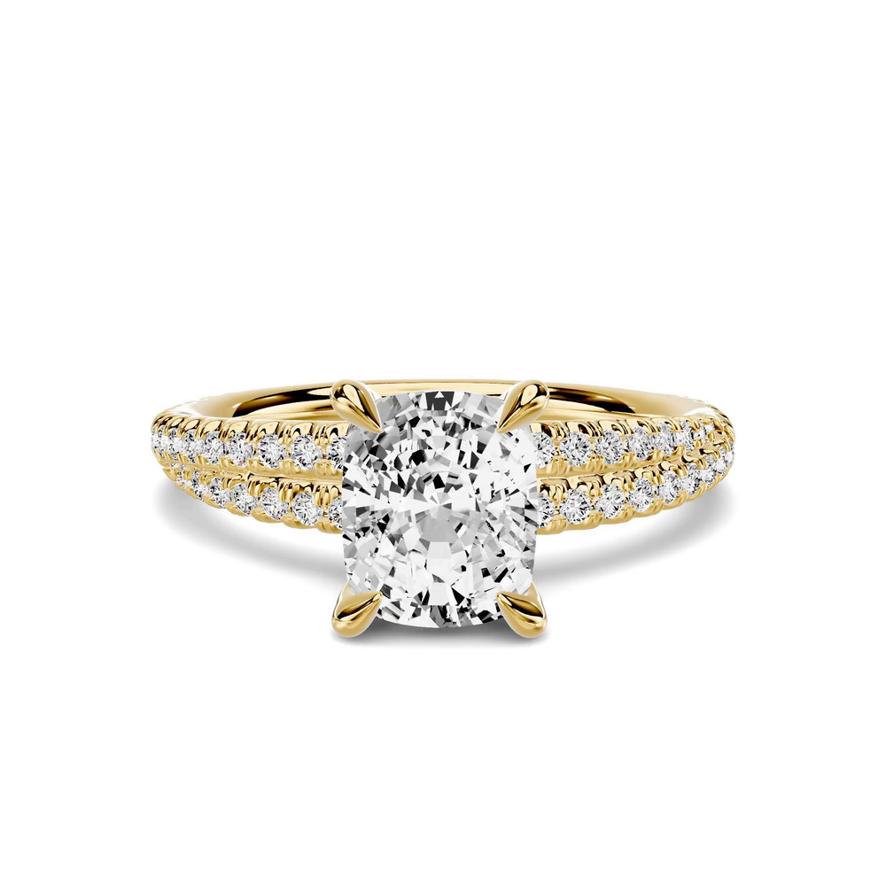 360 degree view of Avalon Pavé Crossover 1.00 ct. Elongated Cushion Lab Engagement Ring