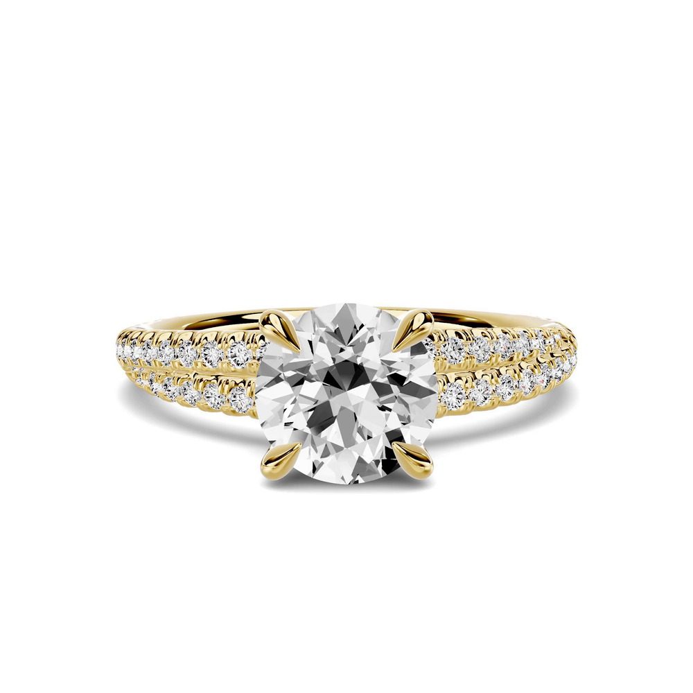 360 degree view of Avalon Double Pavé Crossover 1.00 ct. Round Lab Engagement Ring