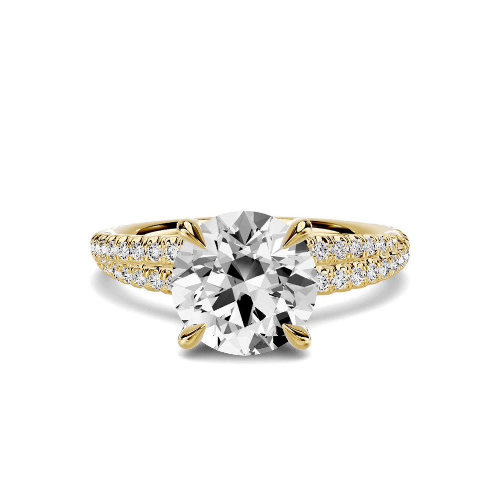 360 degree view of Avalon Double Pavé Crossover 1.50 ct. Round Lab Engagement Ring