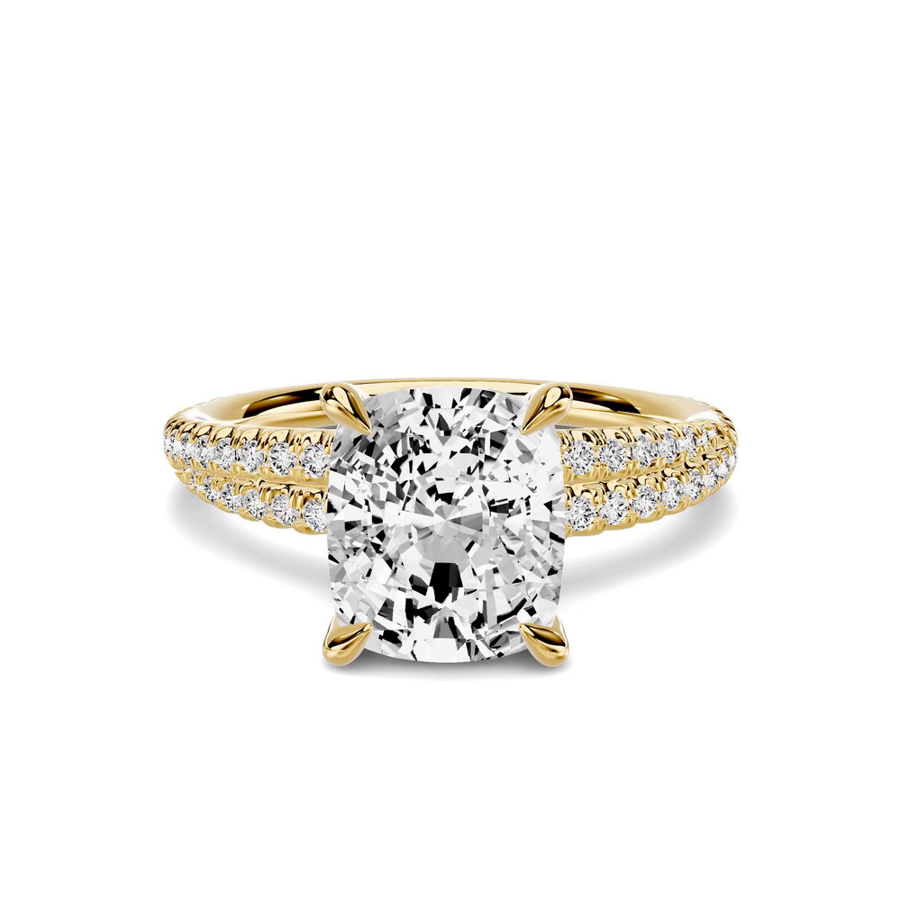360 degree view of Avalon Pavé Crossover 2.00 ct. Elongated Cushion Lab Engagement Ring