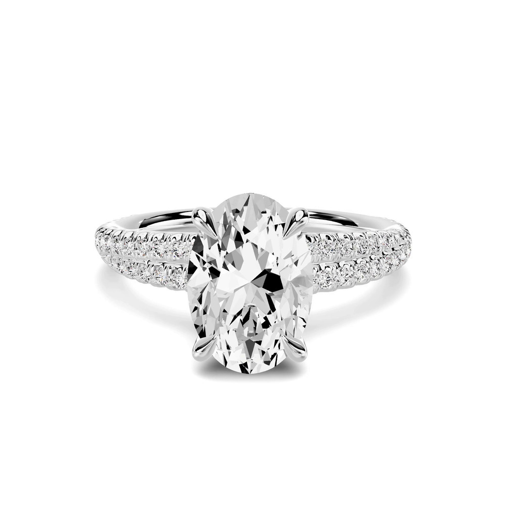 360 degree view of Avalon Double Pavé Crossover 2.00 ct. Oval Lab Engagement Ring