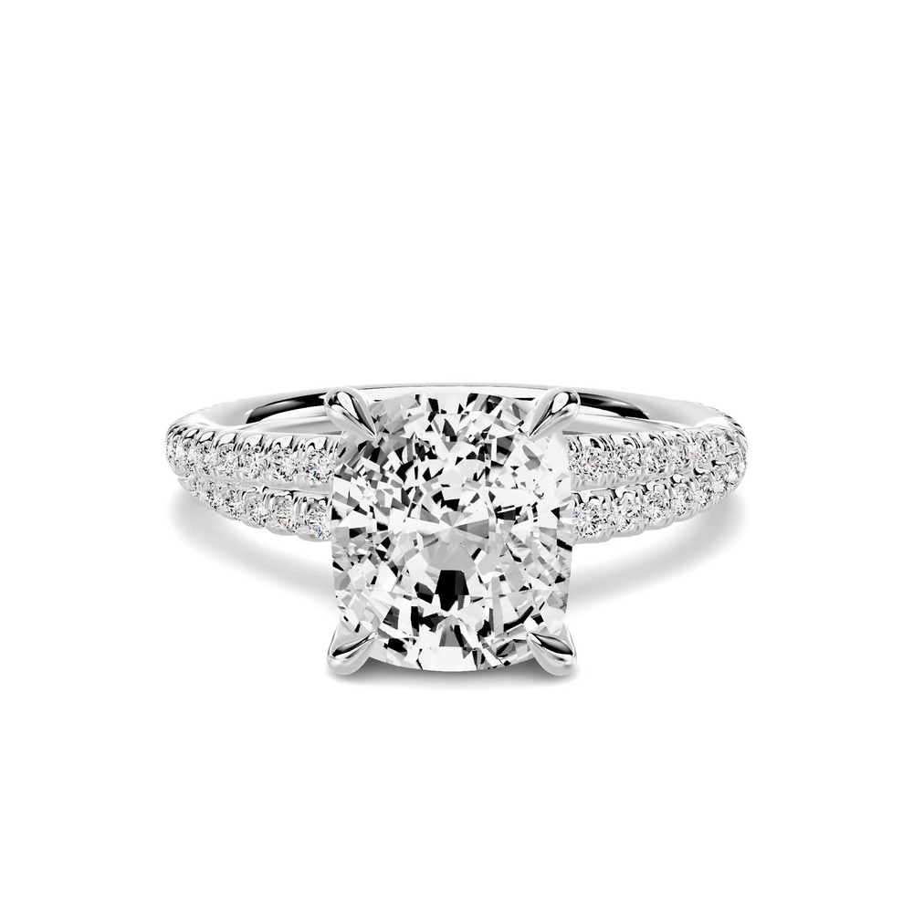360 degree view of Avalon Pavé Crossover 2.50 ct. Elongated Cushion Lab Engagement Ring