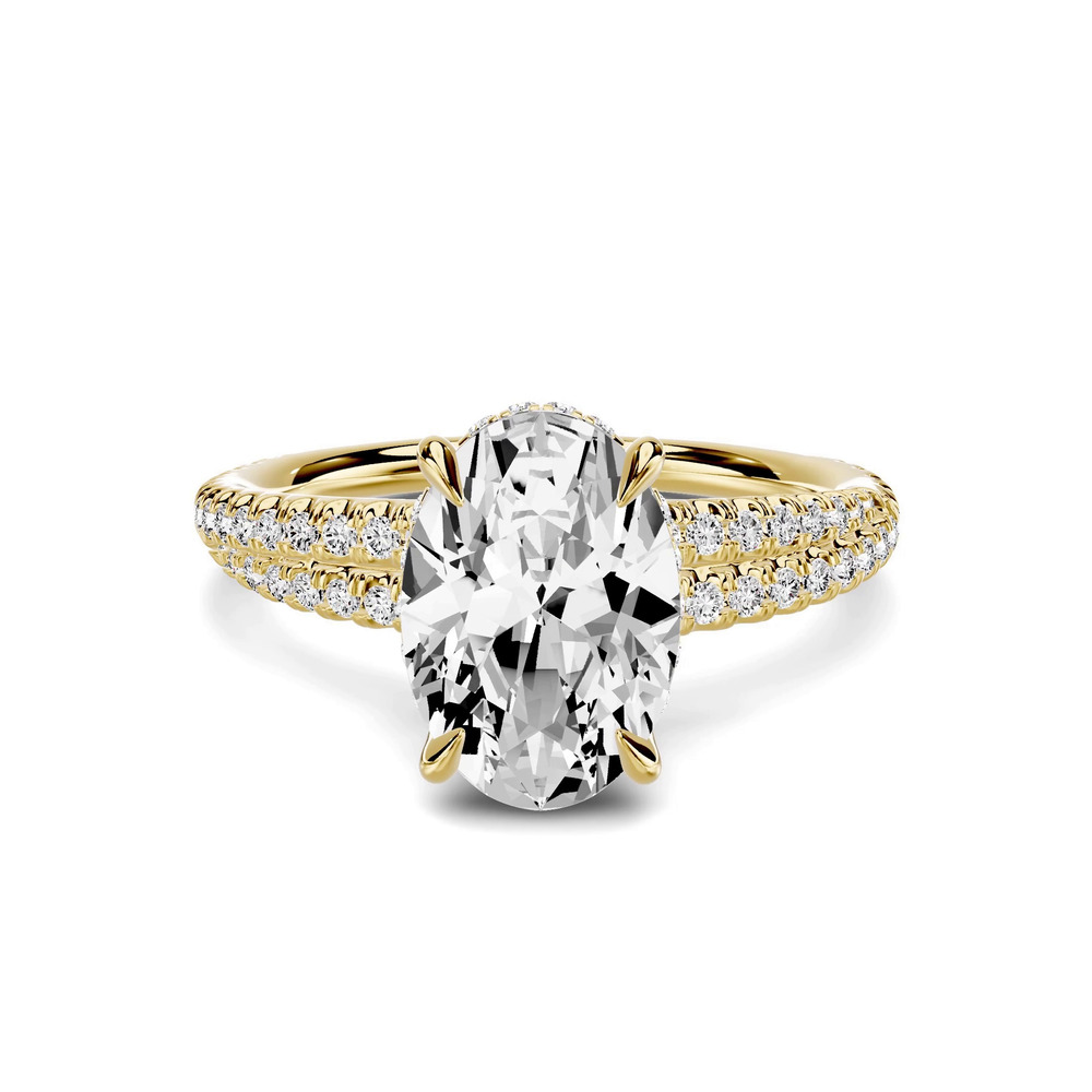 360 degree view of Avalon Double Pavé Crossover Hidden Halo 2.00 ct. Oval Lab Engagement Ring