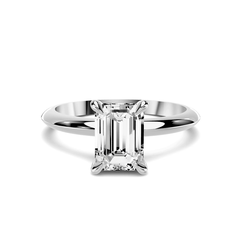 360 degree view of Serra Knife Edge 1.00 ct. Emerald-Cut Lab Engagement Ring (2mm)