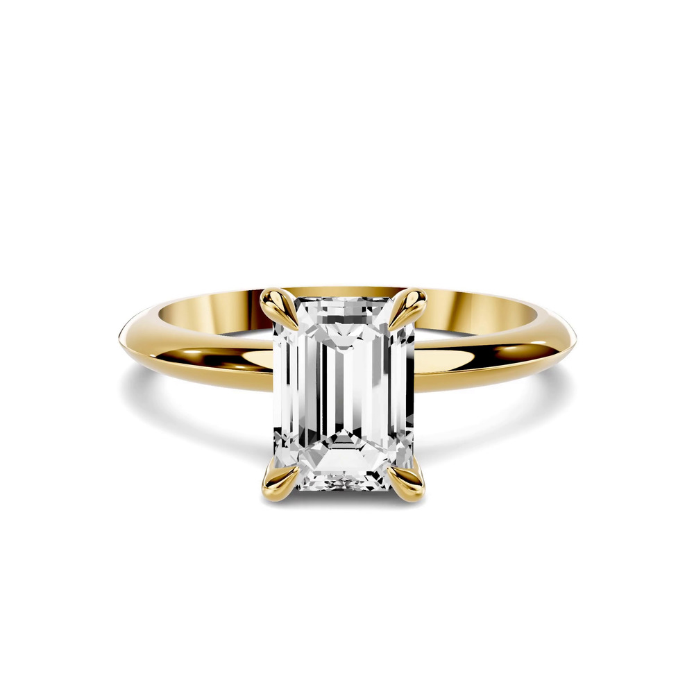 360 degree view of Serra Knife Edge 1.00 ct. Emerald-Cut Lab Engagement Ring (2mm)