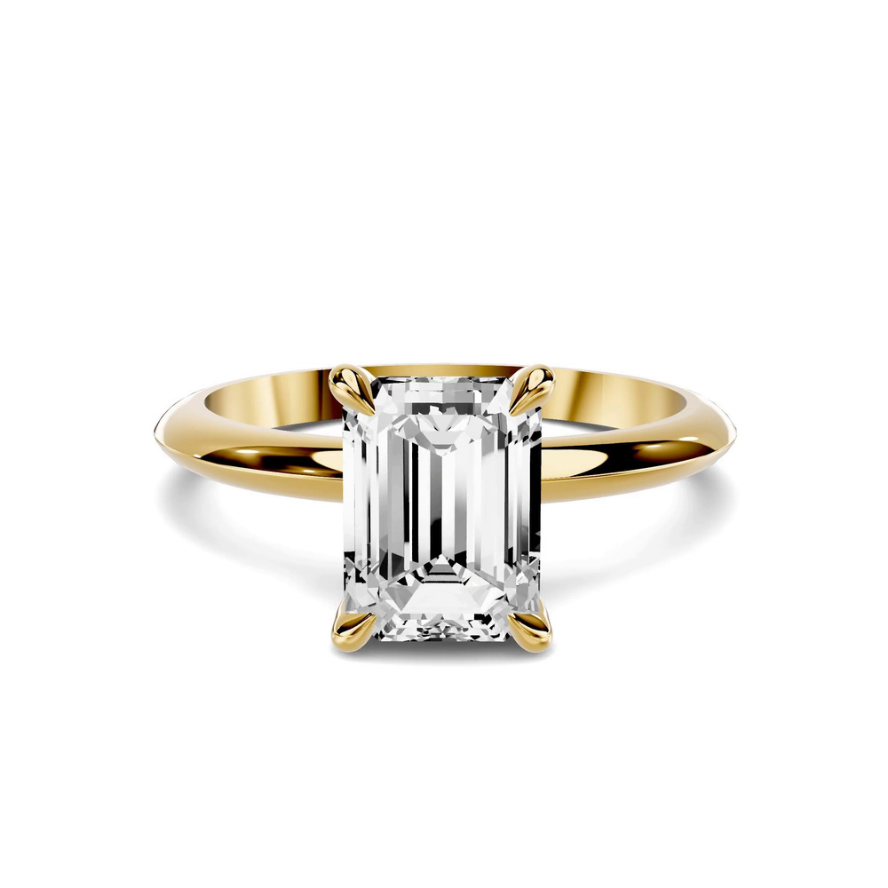 360 degree view of Serra Knife Edge 1.50 ct. Emerald-Cut Lab Engagement Ring (2mm)