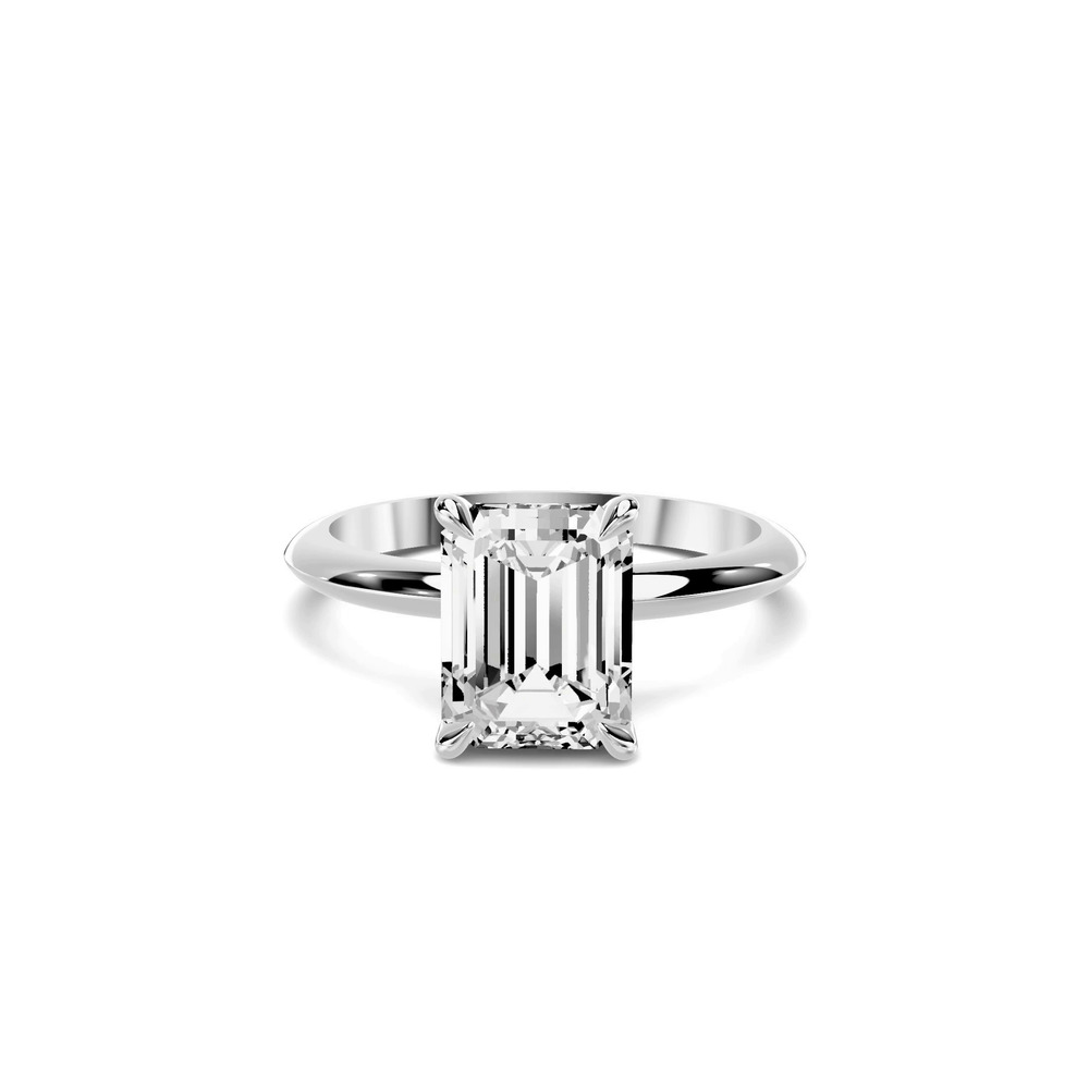 360 degree view of Serra Knife Edge 3.00 ct. Emerald-Cut Lab Engagement Ring (2mm)