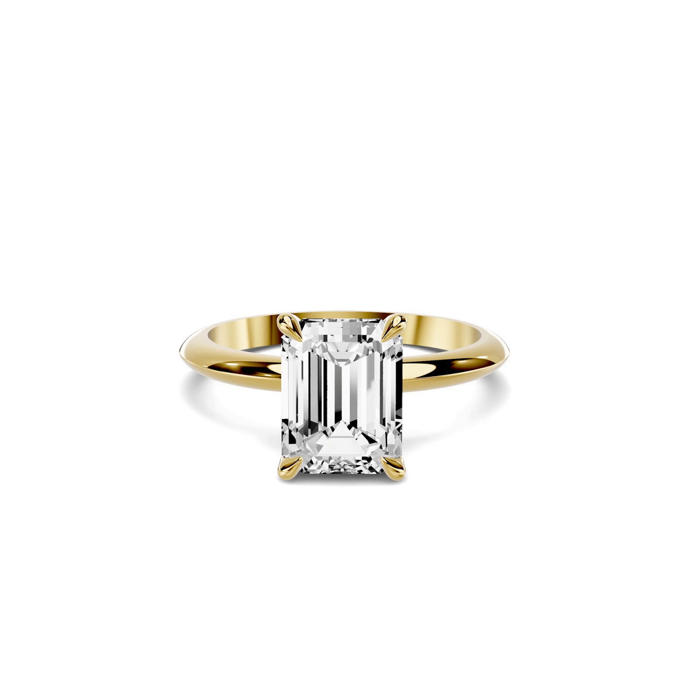 360 degree view of Serra Knife Edge 3.00 ct. Emerald-Cut Lab Engagement Ring (2mm)