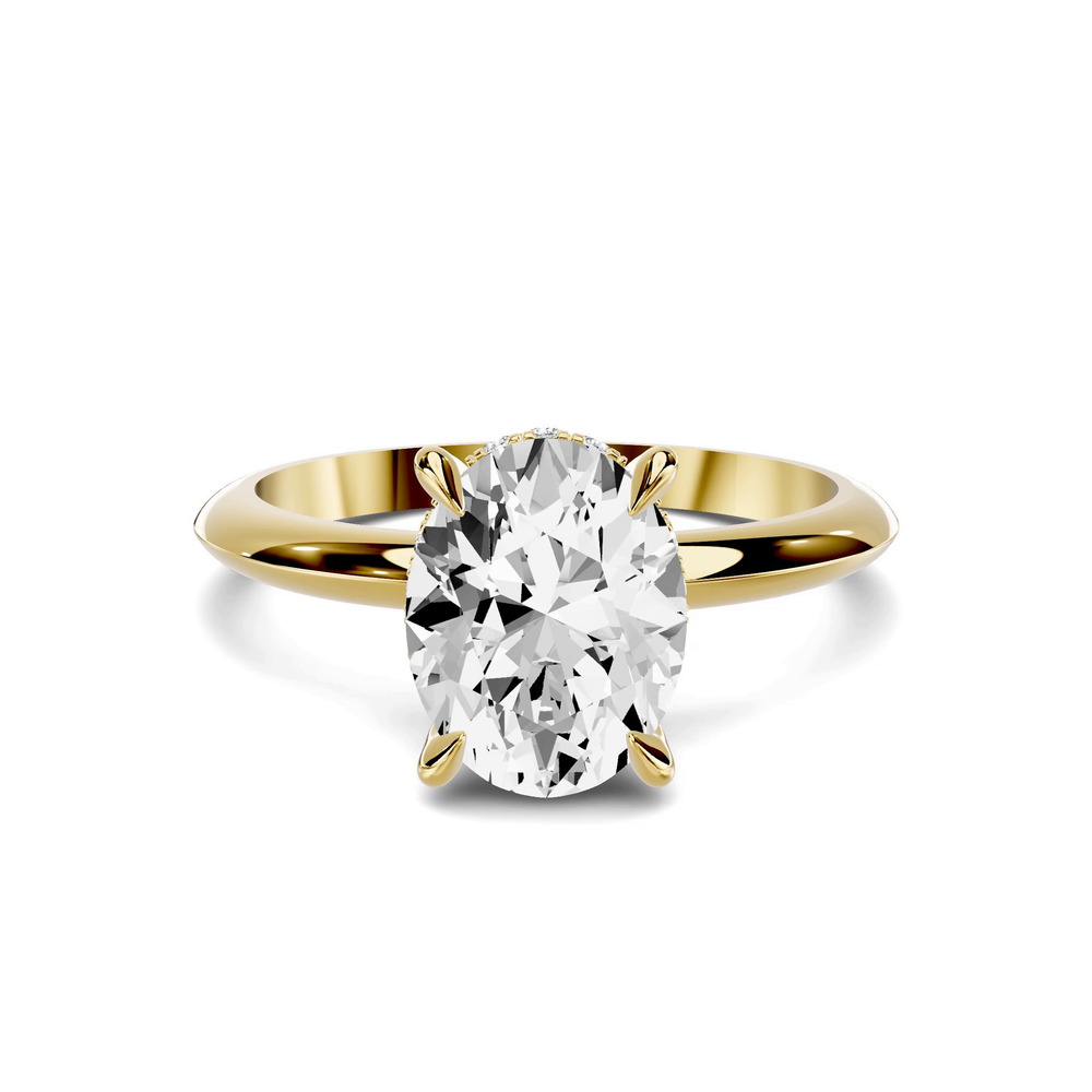 360 degree view of Serra Knife Edge Hidden Halo 1.50 ct. Oval Lab Engagement Ring (2mm)