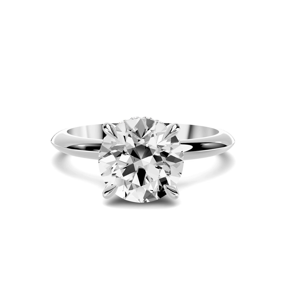 360 degree view of Serra Knife Edge Hidden Halo 1.50 ct. Round Lab Engagement Ring (2mm)