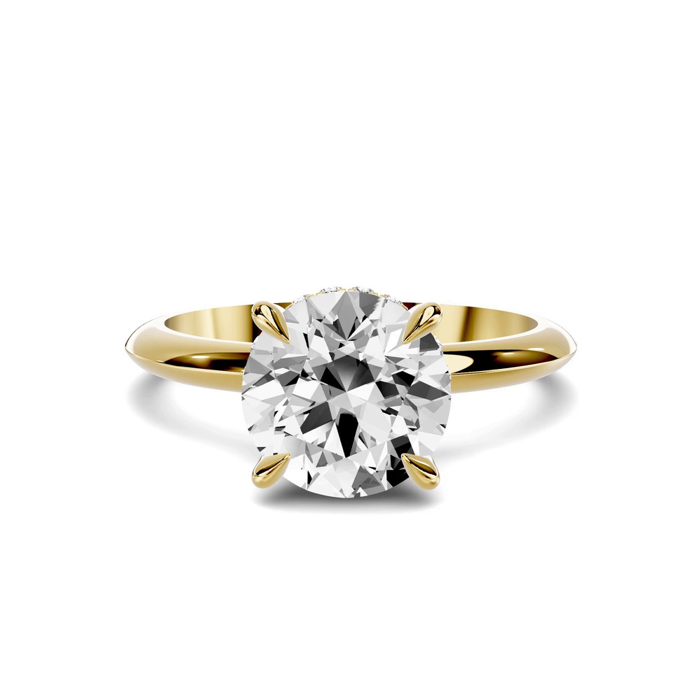 360 degree view of Serra Knife Edge Hidden Halo 1.50 ct. Round Lab Engagement Ring (2mm)