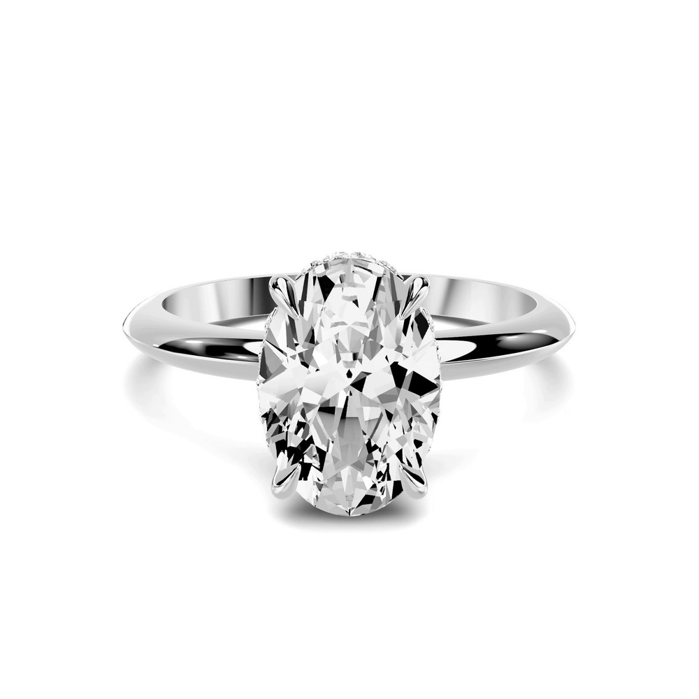 360 degree view of Serra Knife Edge Hidden Halo 2.00 ct. Oval Lab Engagement Ring (2mm)