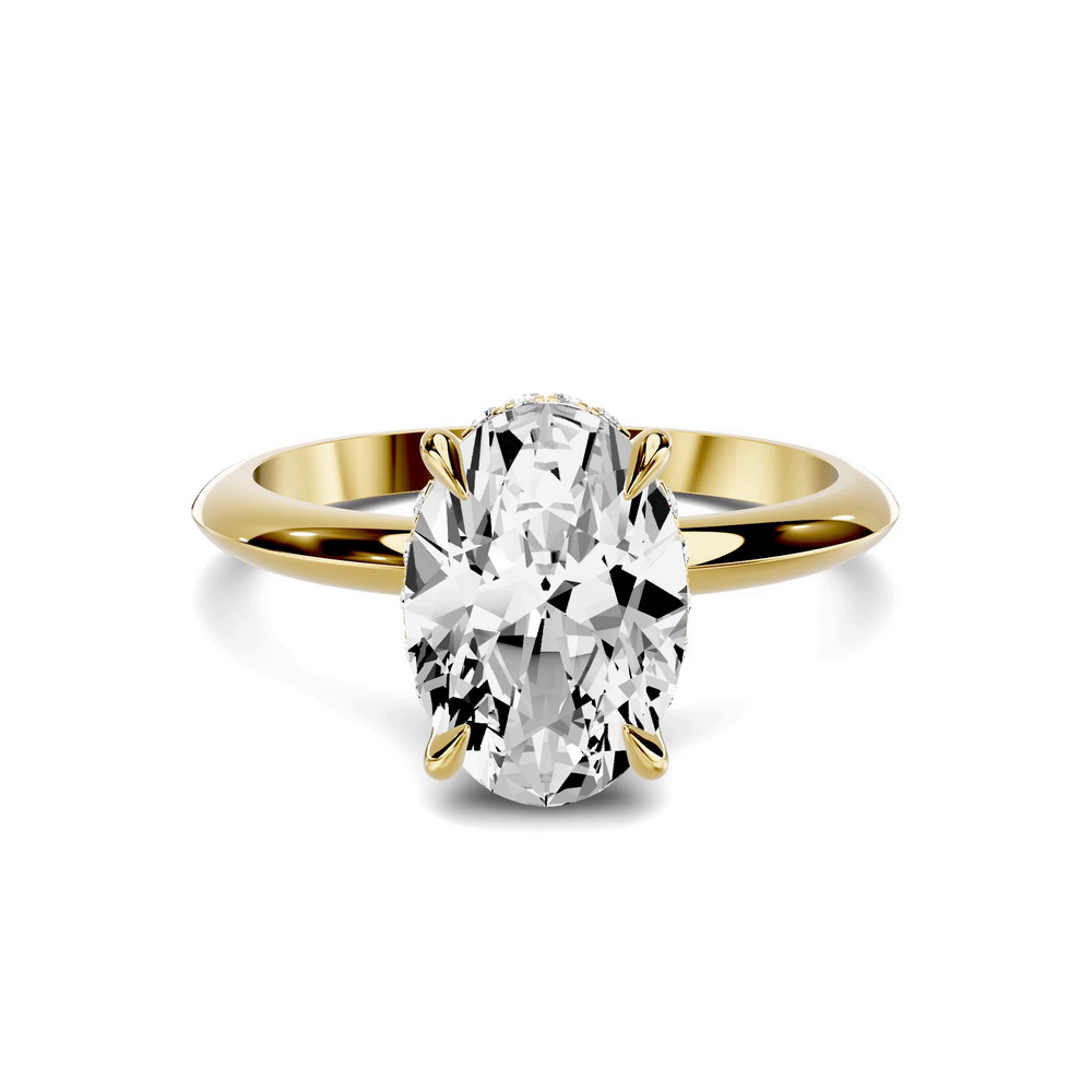 360 degree view of Serra Knife Edge Hidden Halo 2.00 ct. Oval Lab Engagement Ring (2mm)