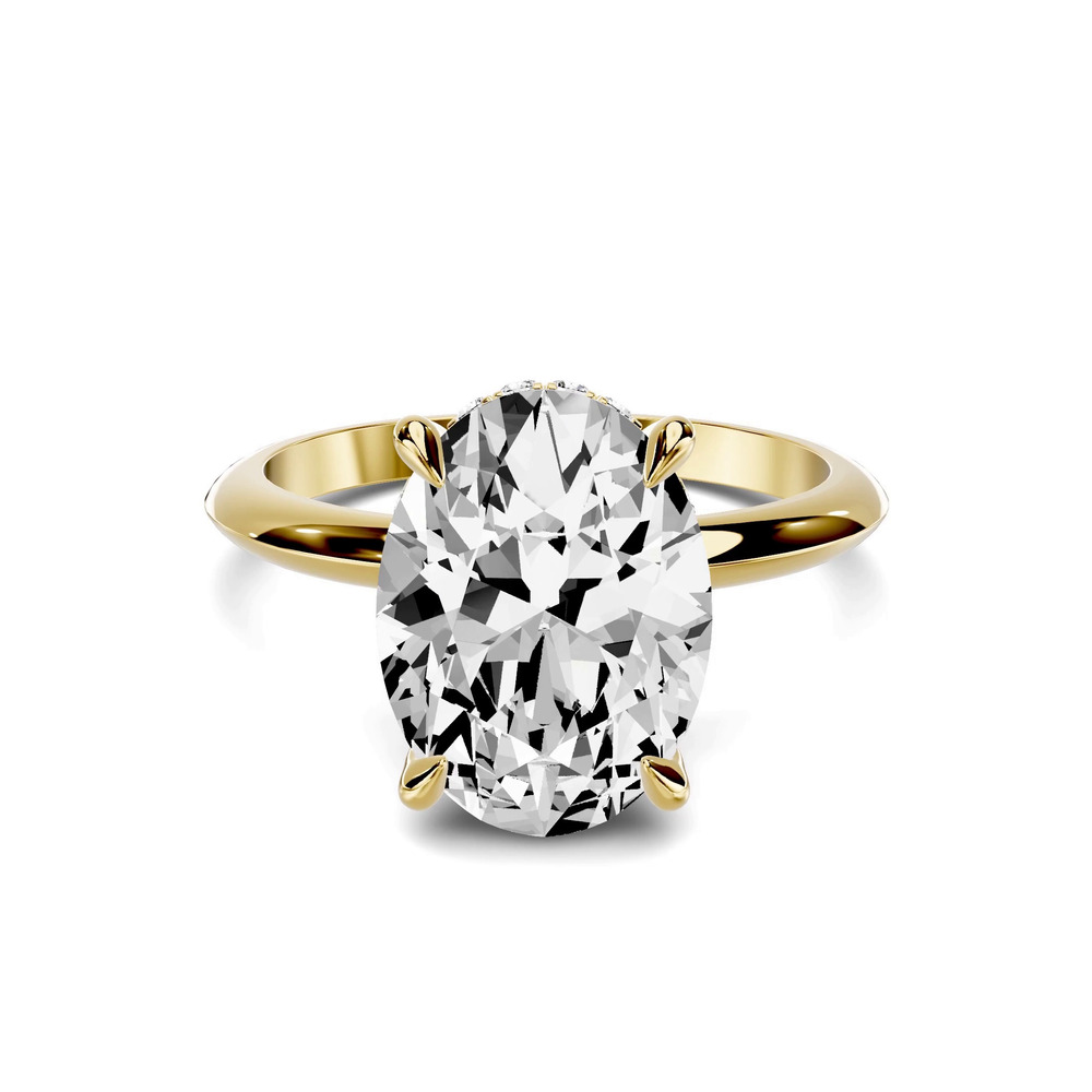 360 degree view of Serra Knife Edge Hidden Halo 3.00 ct. Oval Lab Engagement Ring (2mm)