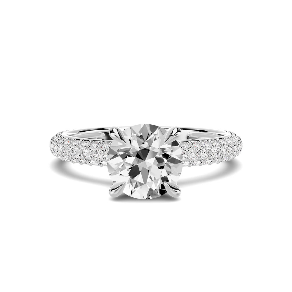 360 degree view of Selora Rolled Pavé 1.00 ct. Round Lab Engagement Ring