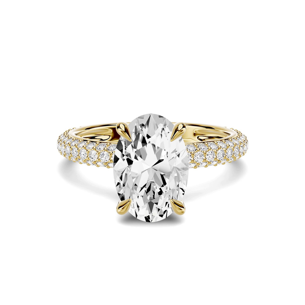 360 degree view of Selora Rolled Pavé 2.00 ct. Oval Lab Engagement Ring