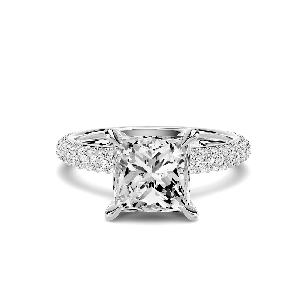 360 degree view of Selora Rolled Pavé 2.00 ct. Princess-Cut Lab Engagement Ring