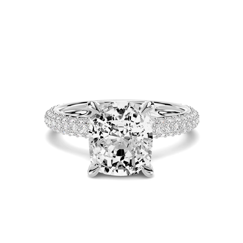 360 degree view of Selora Rolled Pavé 2.50 ct. Elongated Cushion Lab Engagement Ring