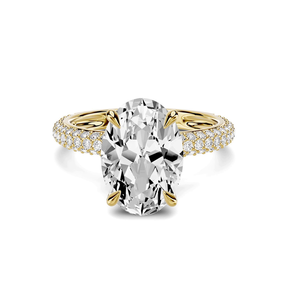 360 degree view of Selora Rolled Pavé 2.50 ct. Oval Lab Engagement Ring