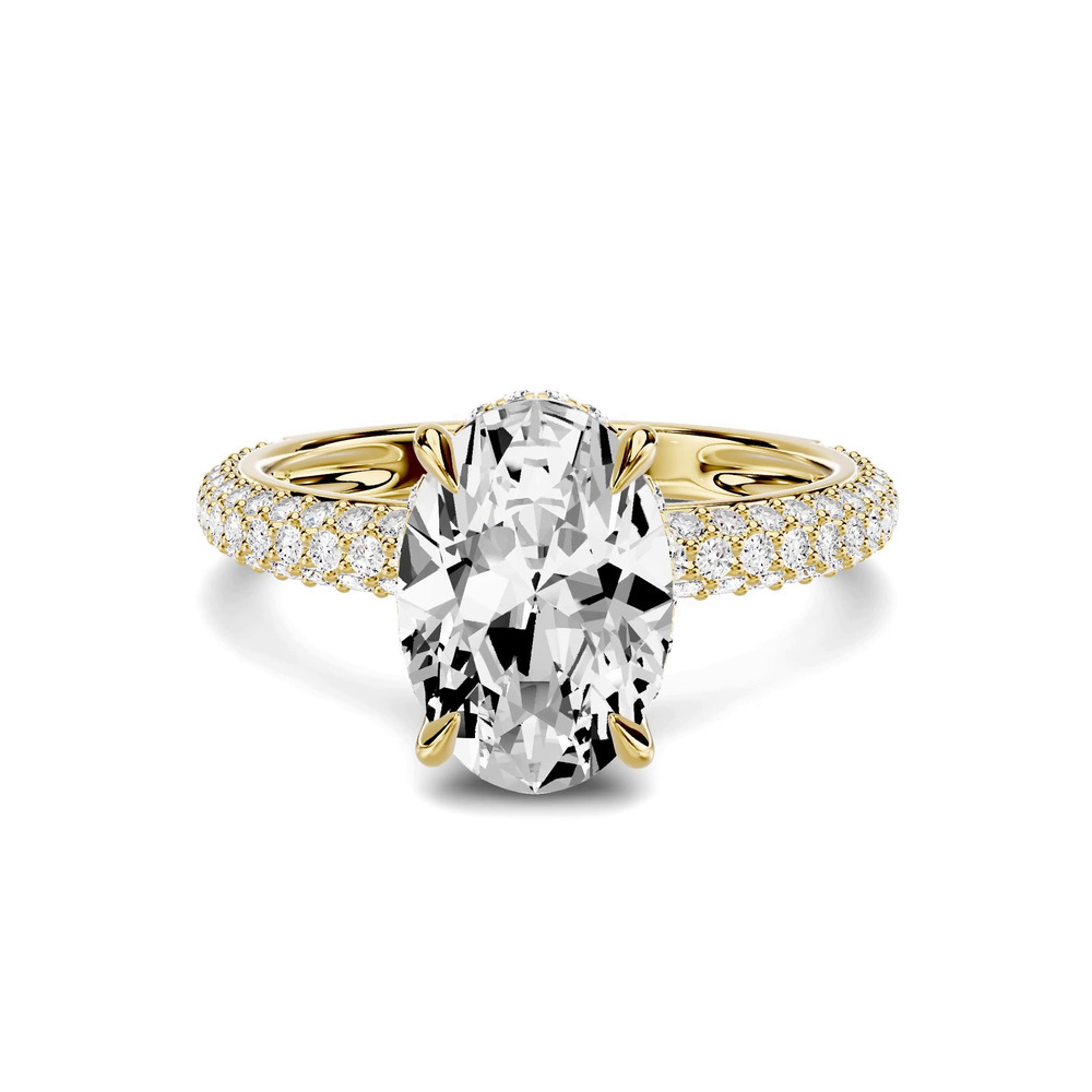 360 degree view of Selora Rolled Pavé Hidden Halo 2.00 ct. Oval Lab Engagement Ring