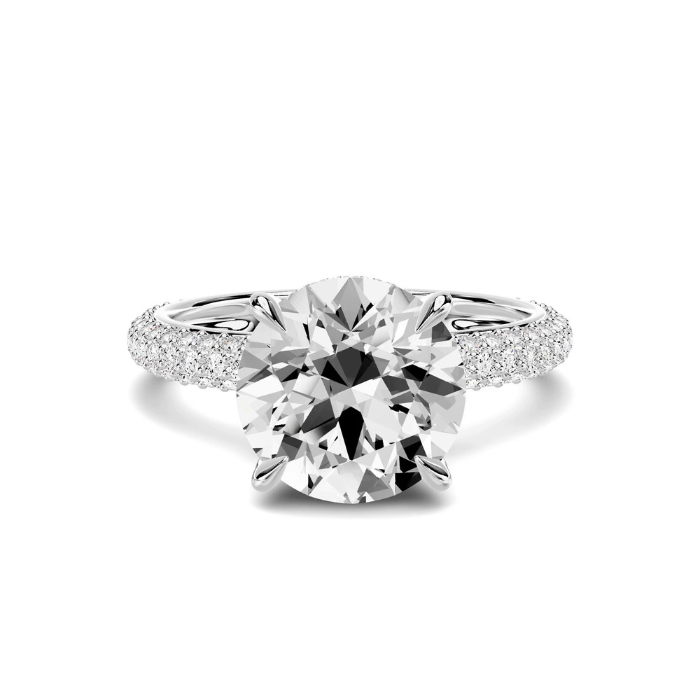360 degree view of Selora Rolled Pavé Hidden Halo 2.50 ct. Round Lab Engagement Ring