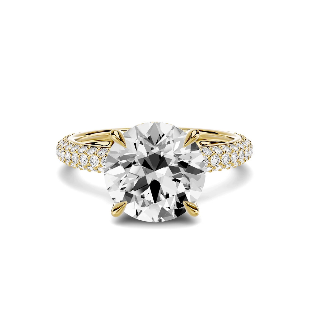 360 degree view of Selora Rolled Pavé Hidden Halo 2.50 ct. Round Lab Engagement Ring