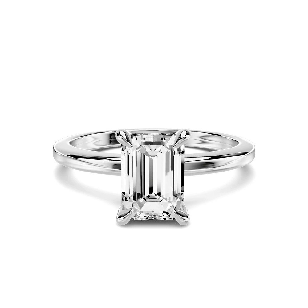 360 degree view of Avalon Classic Solitaire 1.00 ct. Emerald-Cut Lab Engagement Ring